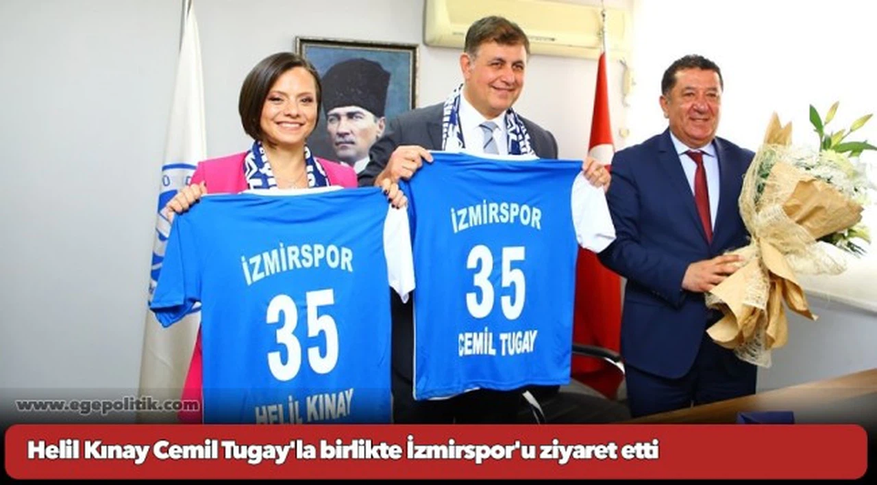 Helil Kınay Cemil Tugay'la birlikte İzmirspor'u ziyaret etti: Hem ışığımızı hem de dayanışmamızı büyüteceğiz
