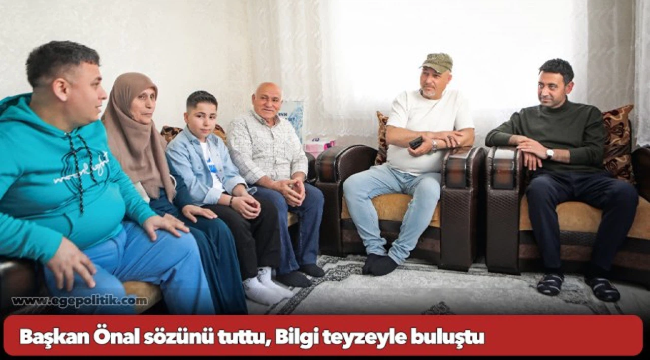 Başkan Önal sözünü tuttu, Bilgi teyzeyle buluştu