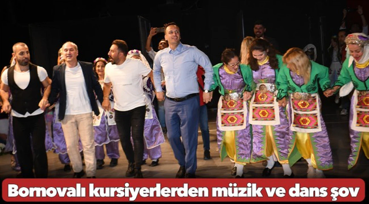Bornovalı kursiyerlerden müzik ve dans şov