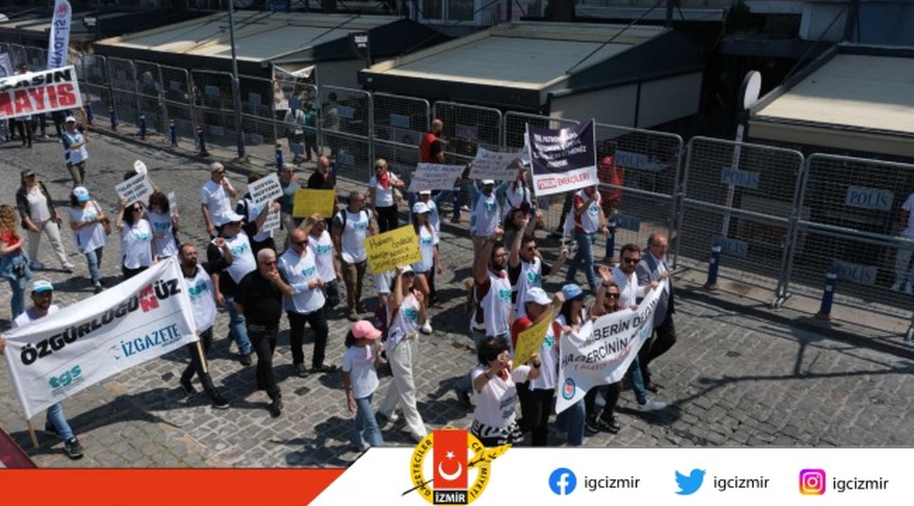 İGC VE TGS İzmir Şubesi emek mücadelesi için yürüdü