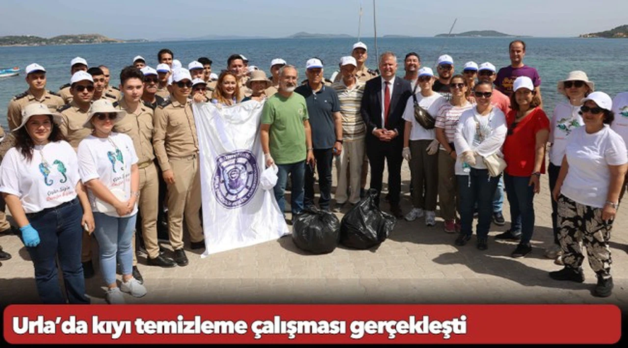 Urla’da kıyı temizleme çalışması gerçekleşti