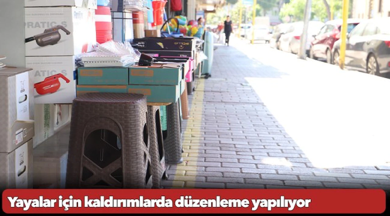 Yayalar için kaldırımlarda düzenleme yapılıyor