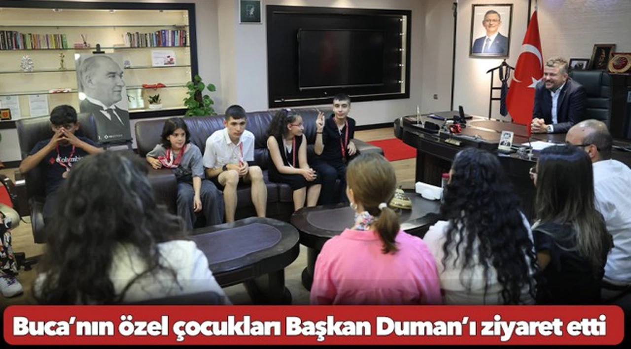 Buca’nın özel çocukları Başkan Duman’ı ziyaret etti