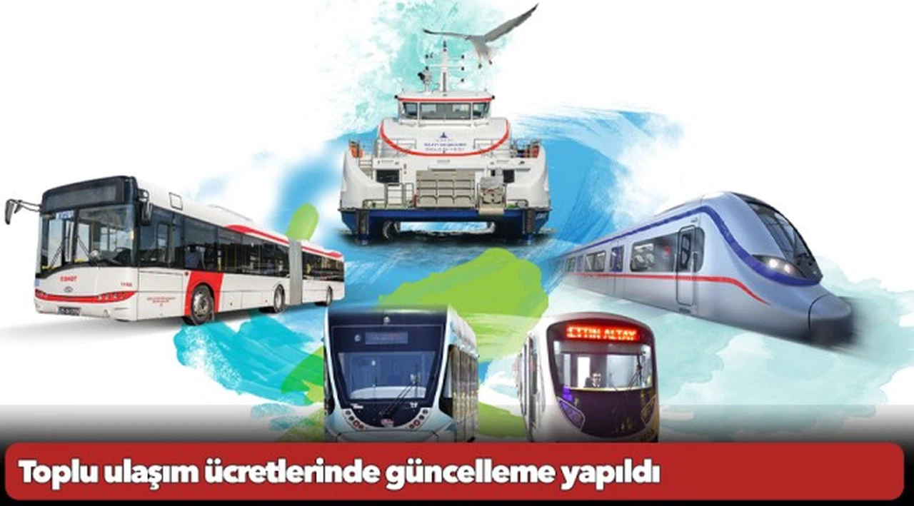 Toplu ulaşım ücretlerinde güncelleme yapıldı