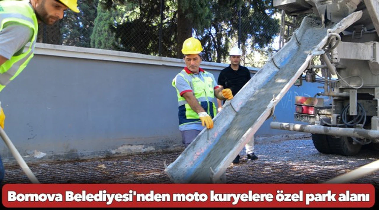 Bornova Belediyesi'nden moto kuryelere özel park alanı