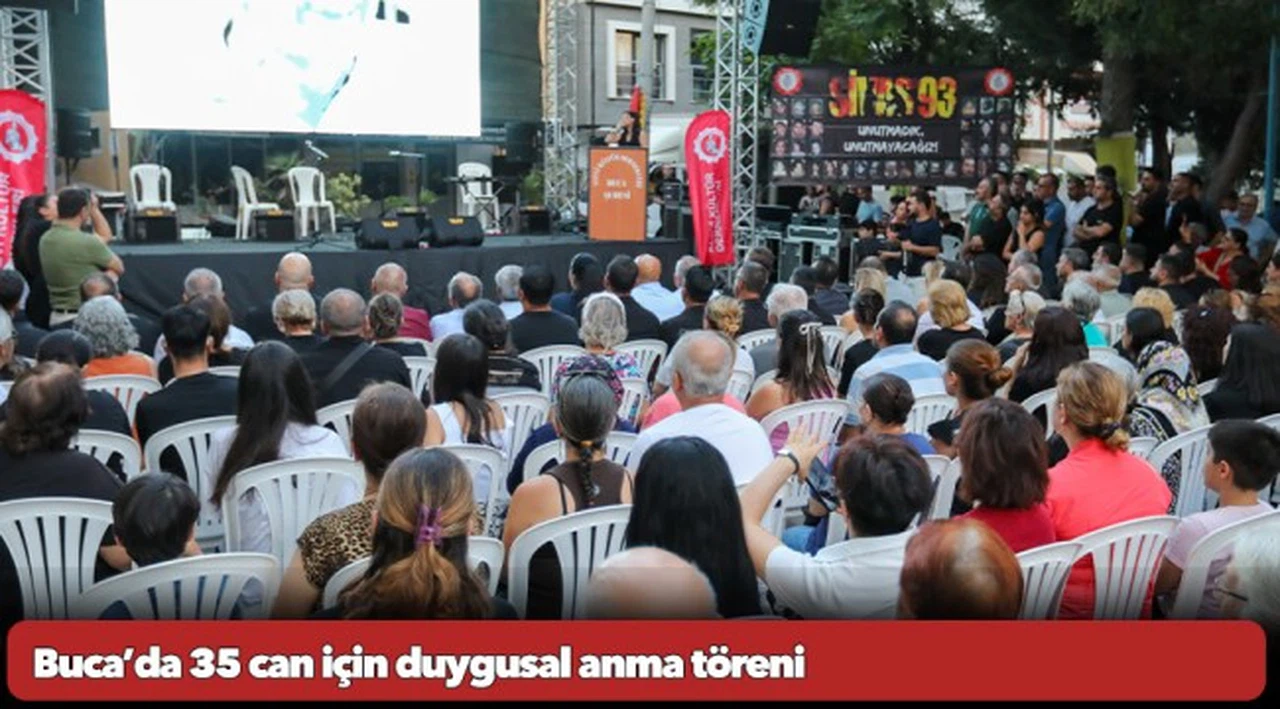 Buca’da 35 can için duygusal anma töreni