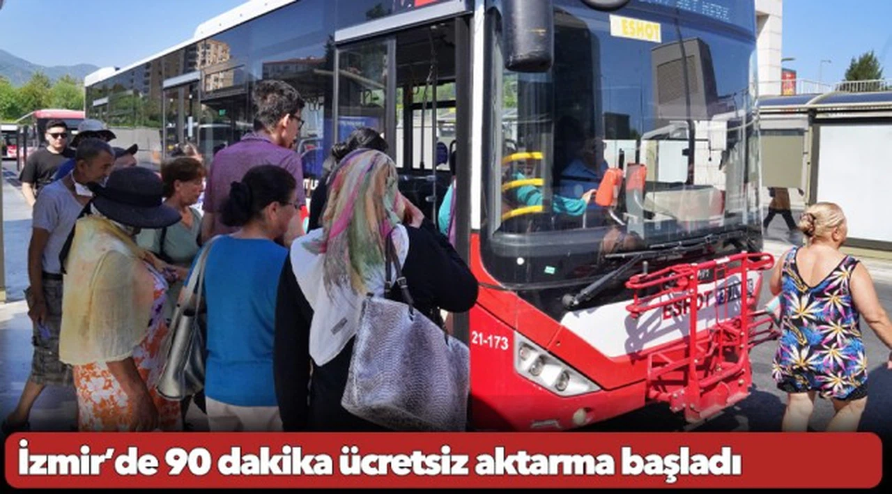 İzmir’de 90 dakika ücretsiz aktarma başladı