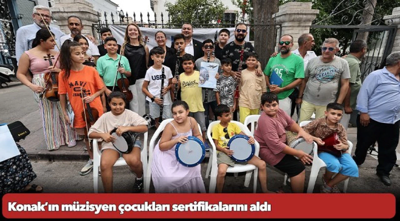 Konak’ın müzisyen çocukları sertifikalarını aldı