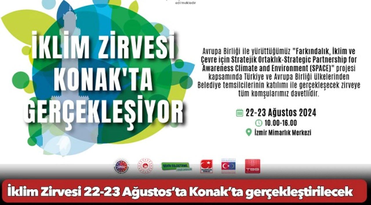 İklim Zirvesi 22-23 Ağustos’ta Konak’ta gerçekleştirilecek