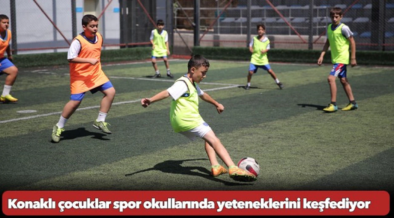 Konaklı çocuklar spor okullarında yeteneklerini keşfediyor