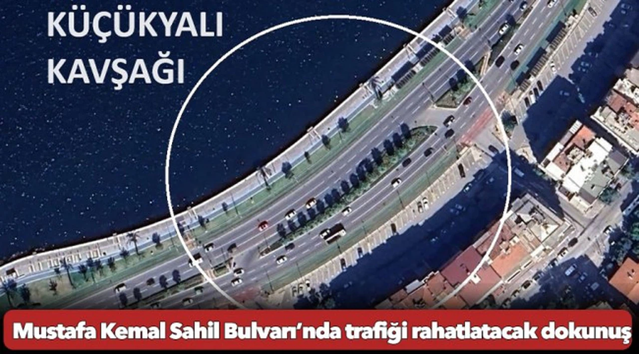 Mustafa Kemal Sahil Bulvarı’nda trafiği rahatlatacak dokunuş