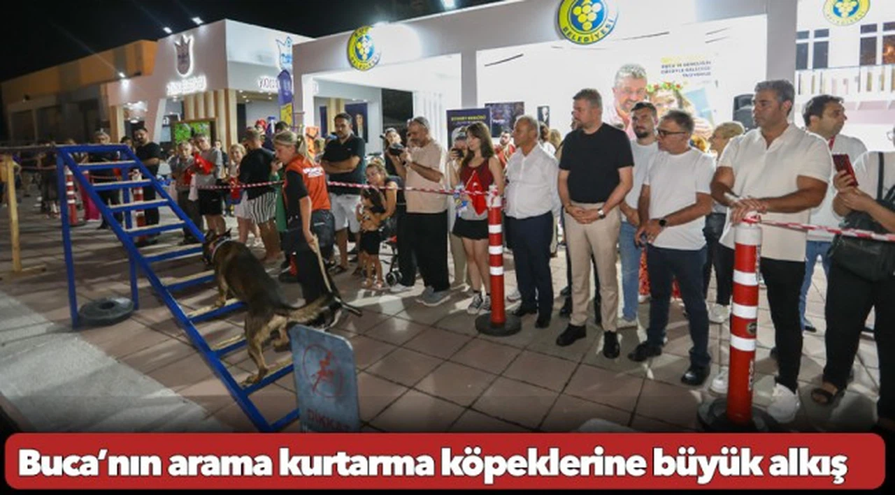 Buca’nın arama kurtarma köpeklerine büyük alkış