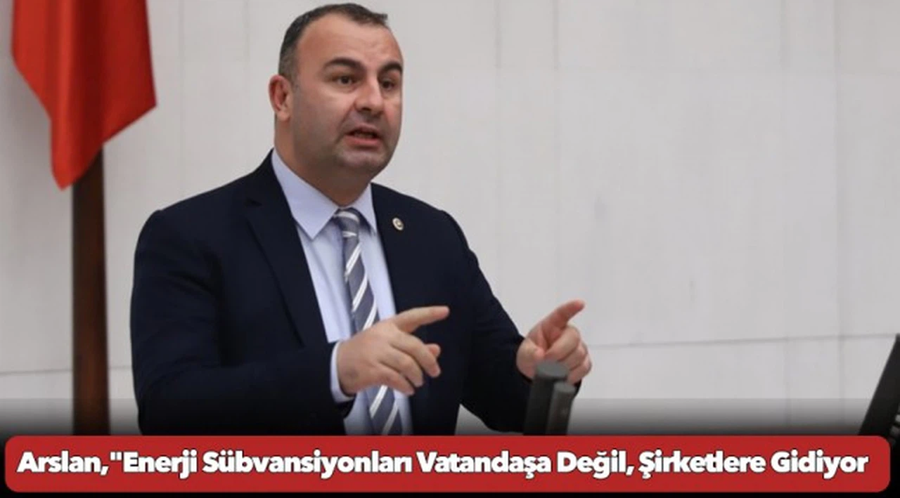 CHP'li Arslan, "Enerji Sübvansiyonları Vatandaşa Değil, Şirketlere Gidiyor
