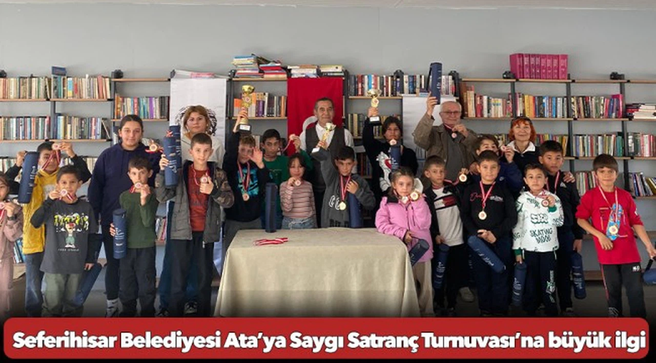 Seferihisar Belediyesi Ata’ya Saygı Satranç Turnuvası’na büyük ilgi