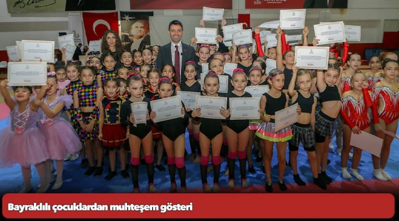 Bayraklılı çocuklardan muhteşem gösteri