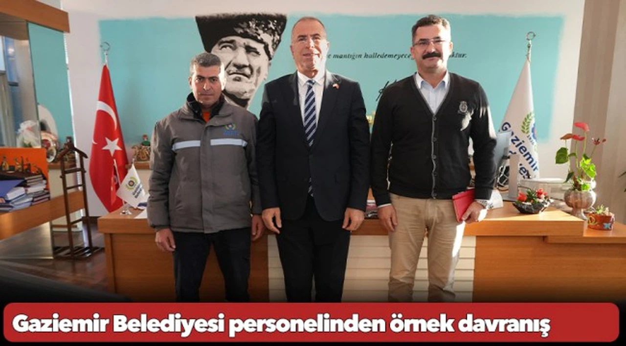 Gaziemir Belediyesi personelinden örnek davranış