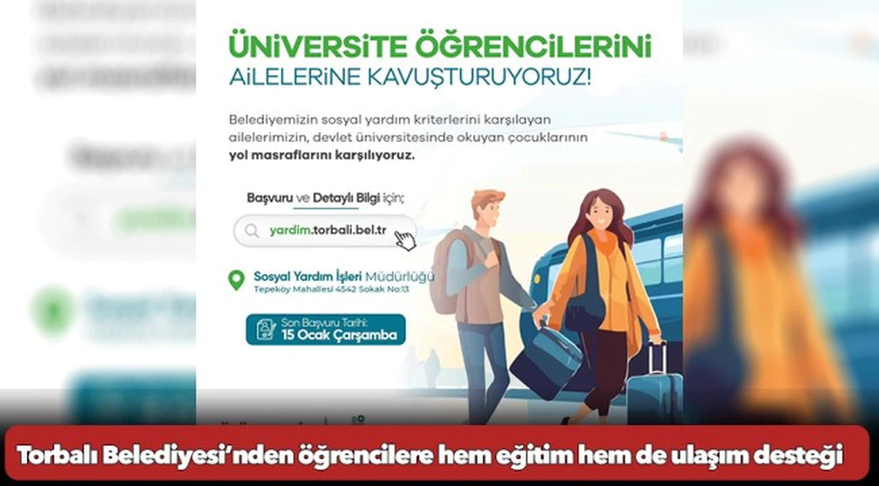 Torbalı Belediyesi’nden öğrencilere hem eğitim hem de ulaşım desteği