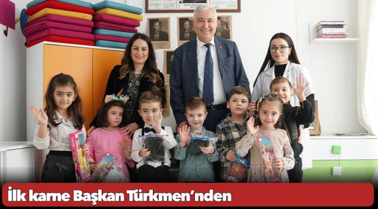 İlk karne Başkan Türkmen’nden