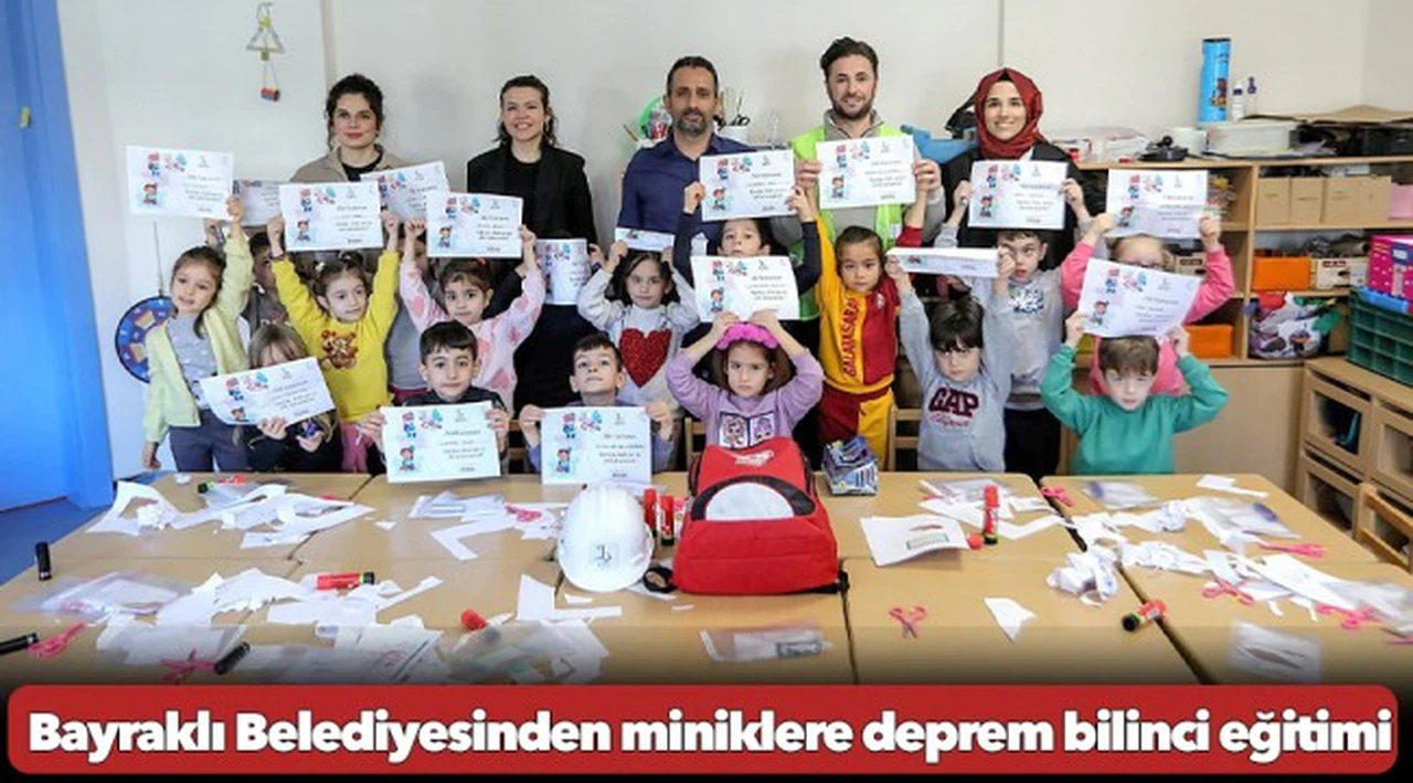 Bayraklı Belediyesinden miniklere deprem bilinci eğitimi