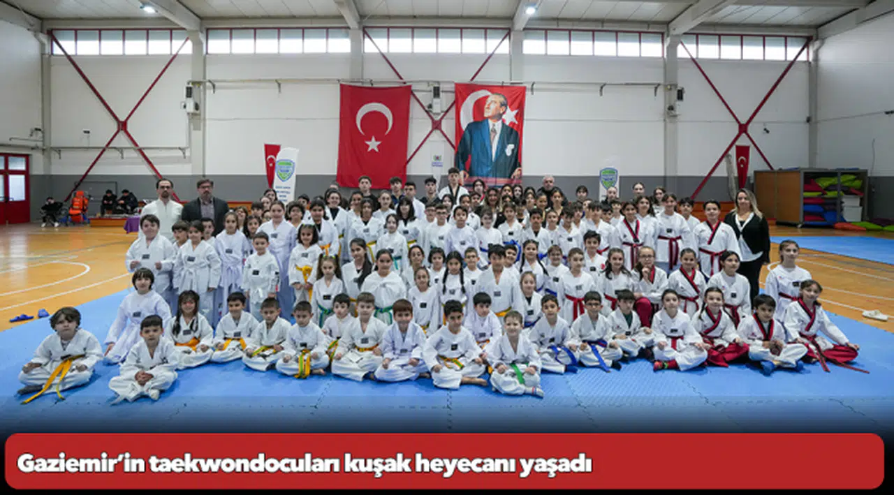 Gaziemir’in taekwondocuları kuşak heyecanı yaşadı