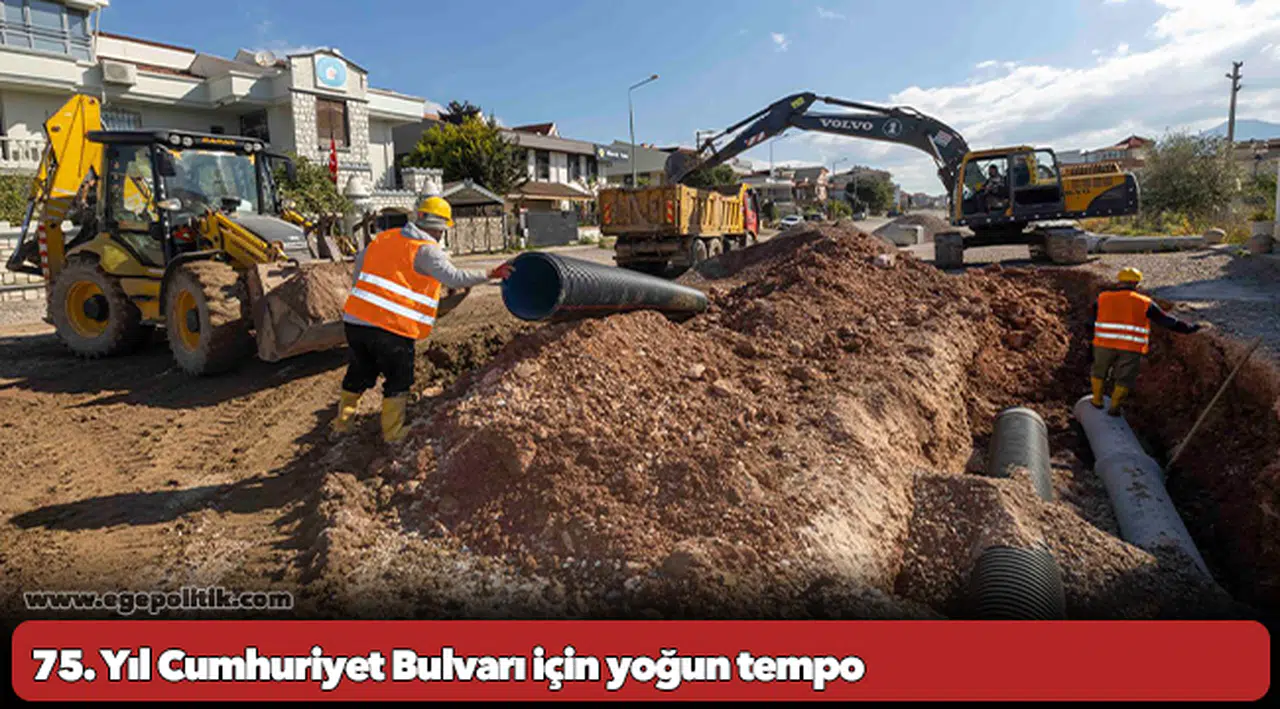 75. Yıl Cumhuriyet Bulvarı için yoğun tempo