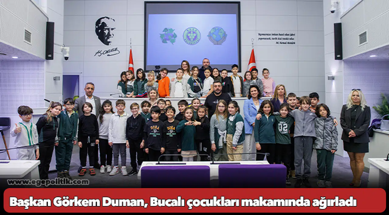Başkan Görkem Duman, Bucalı çocukları makamında ağırladı