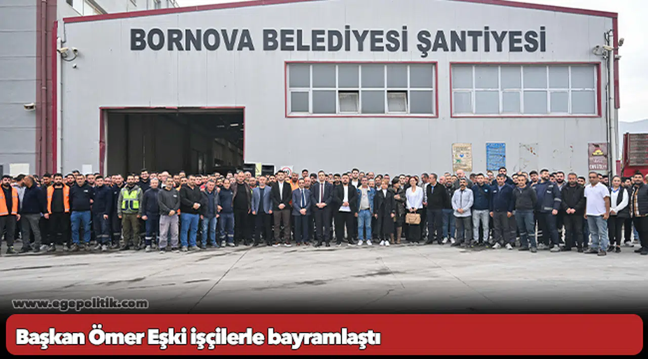 Başkan Ömer Eşki işçilerle bayramlaştı