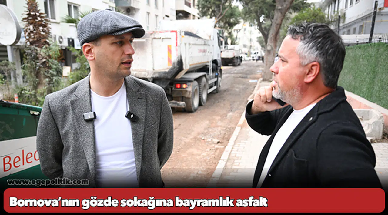 Bornova’nın gözde sokağına bayramlık asfalt