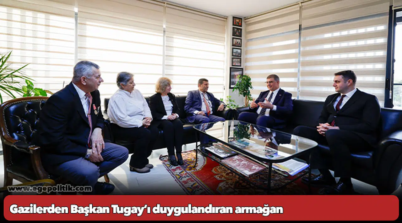 Gazilerden Başkan Tugay’ı duygulandıran armağan