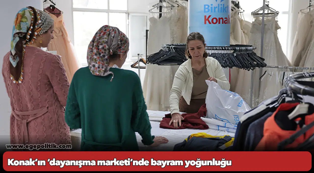 Konak’ın ‘dayanışma marketi’nde bayram yoğunluğu