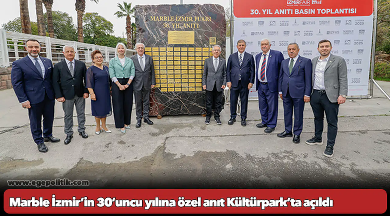 Marble İzmir’in 30’uncu yılına özel anıt Kültürpark’ta açıldı