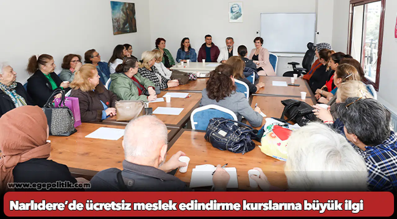 Narlıdere’de ücretsiz meslek edindirme kurslarına büyük ilgi