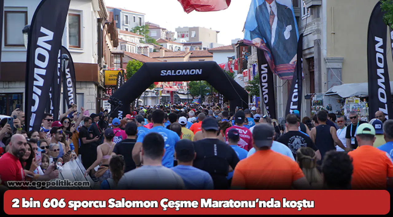 2 bin 606 sporcu Salomon Çeşme Maratonu’nda koştu
