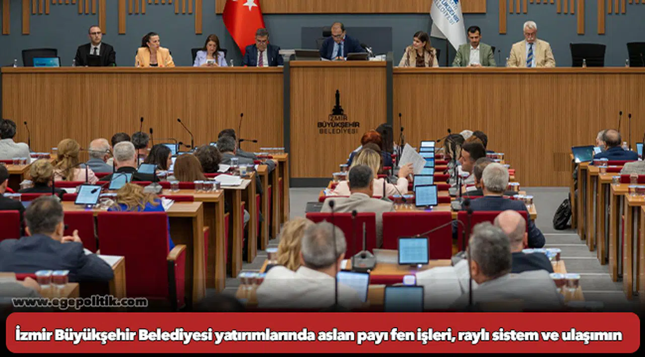 İzmir Büyükşehir Belediyesi yatırımlarında aslan payı fen işleri, raylı sistem ve ulaşımın