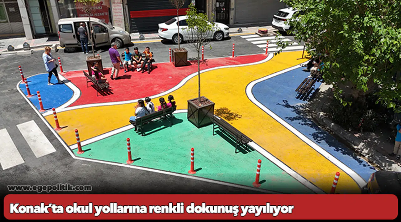 Konak’ta okul yollarına renkli dokunuş yayılıyor