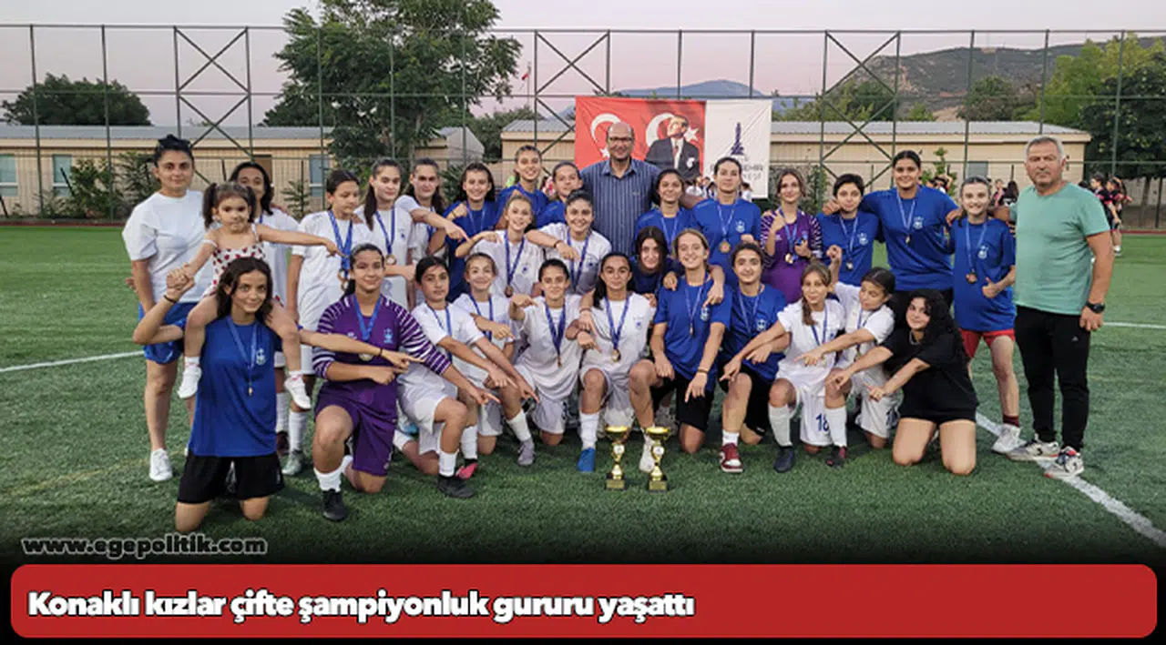 Konaklı kızlar çifte şampiyonluk gururu yaşattı