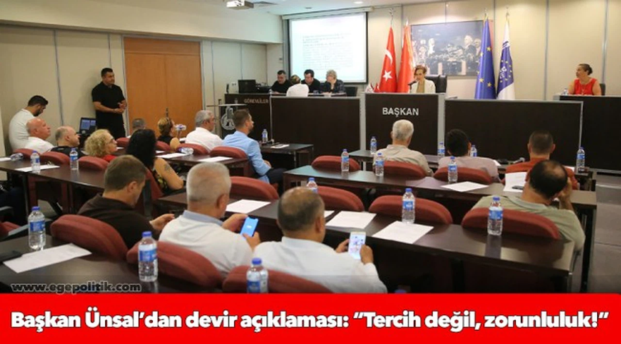 Başkan Ünsal’dan devir açıklaması: “Tercih değil, zorunluluk!”