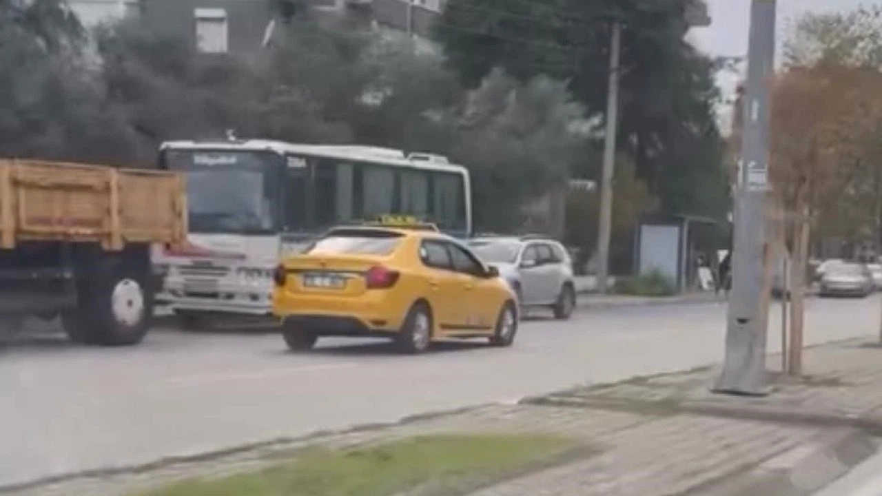 İzmir’de ters yönde giden taksi sürücüsüne ceza