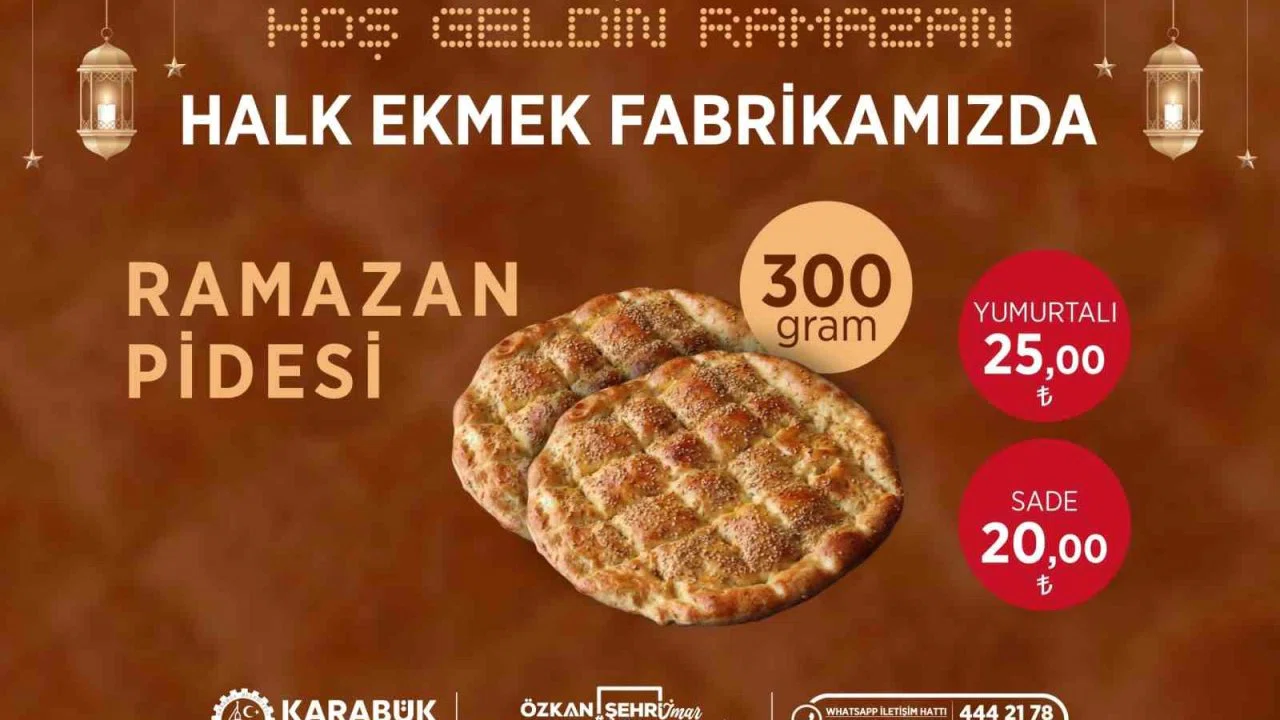 Karabük Halk Ekmek’te ramazan pidesi 20 TL’den satılacak