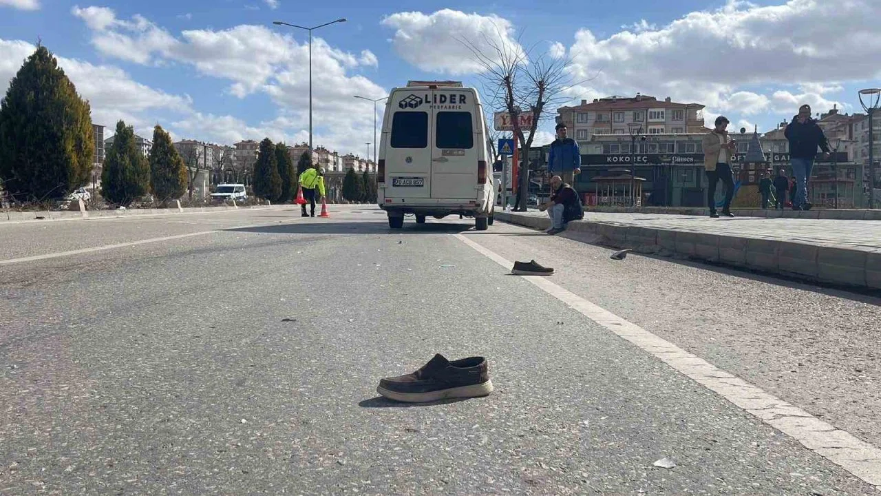 Karaman’da minibüsün çarptığı 57 yaşındaki adam kurtarılamadı
