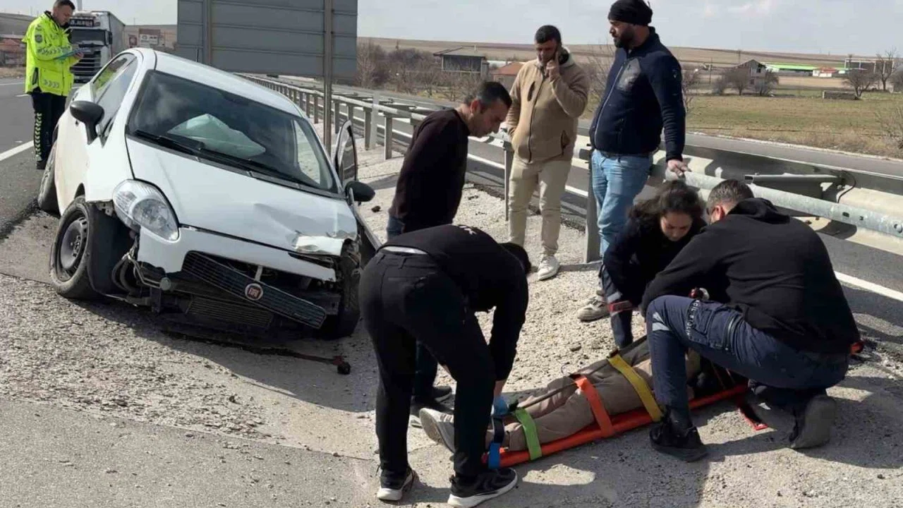 Köyüne gitmek için yola çıktı, kazada yaralanıp hastanelik oldu