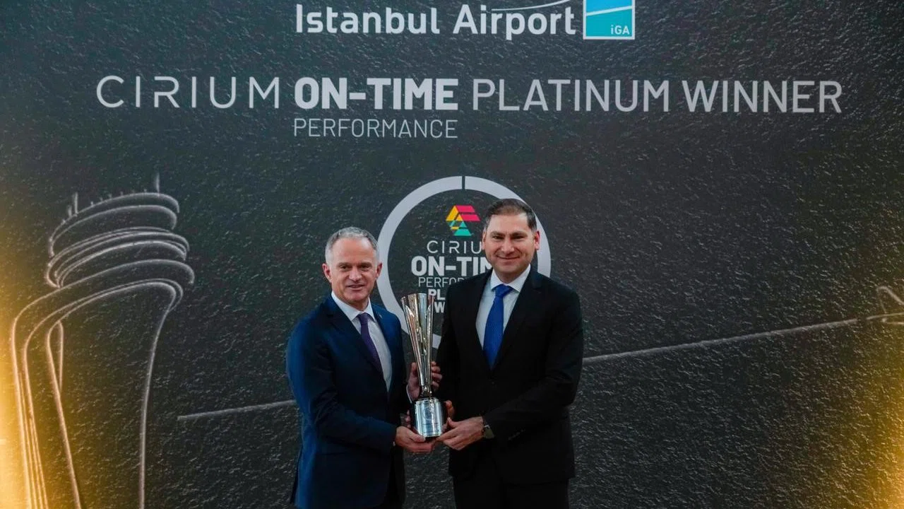 Küresel havacılık otoritesi Cirium’dan İGA İstanbul Havalimanı’na "Platin Ödül"