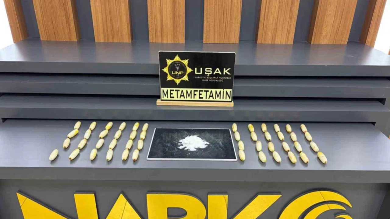 Midelerinden 1 kilo 70 gram metamfetamin çıktı