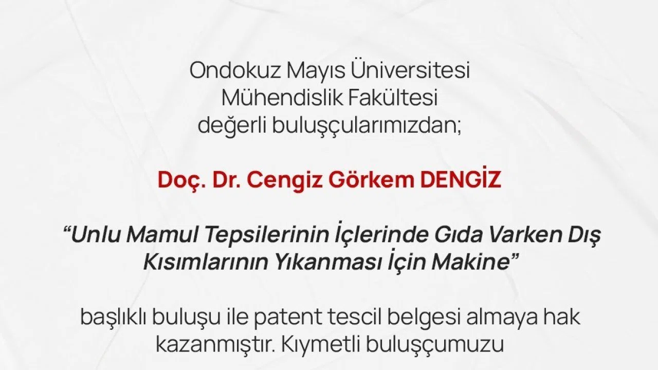 OMÜ’den iki yeni patent: Tepsilerde hijyen ve elektrokromik ölçümde yenilik