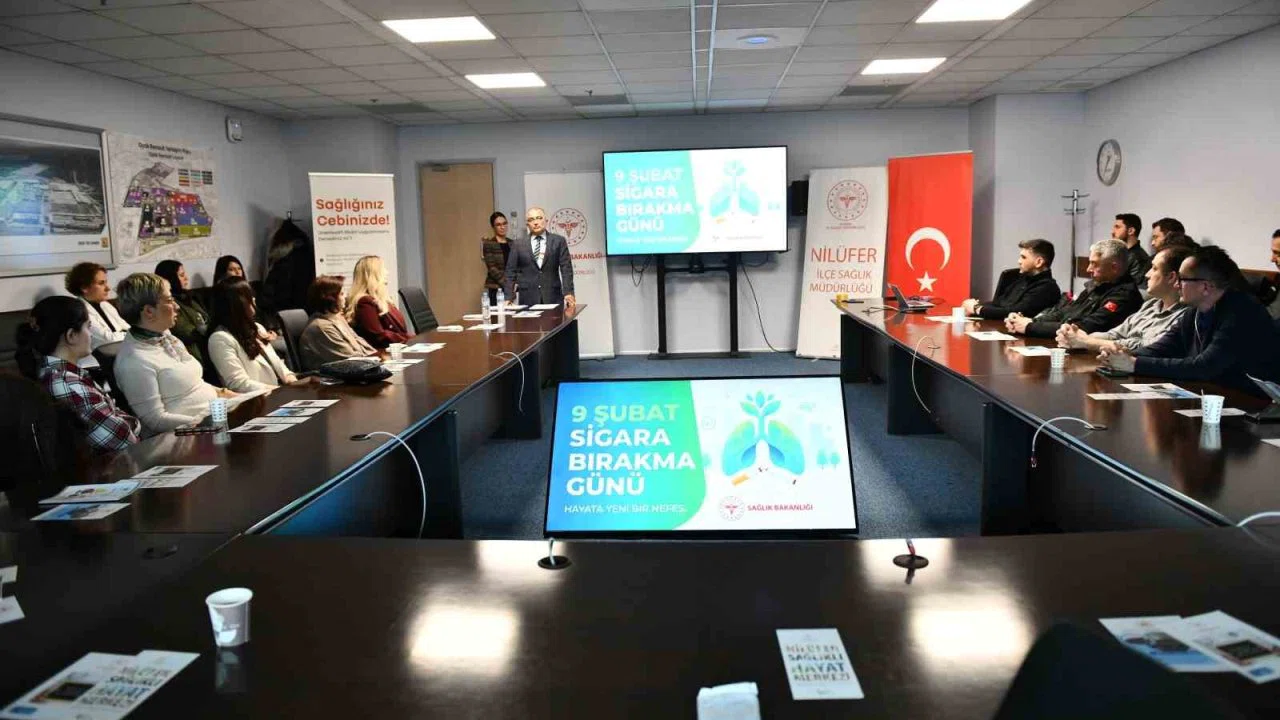 Sigarayı bırakan 25 çalışana sertifikaları takdim edildi