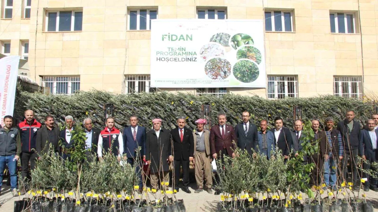 Şırnak’ta 25 bin 200 fidan toprakla buluştu: 810 dekar meyve bahçesi oluyor