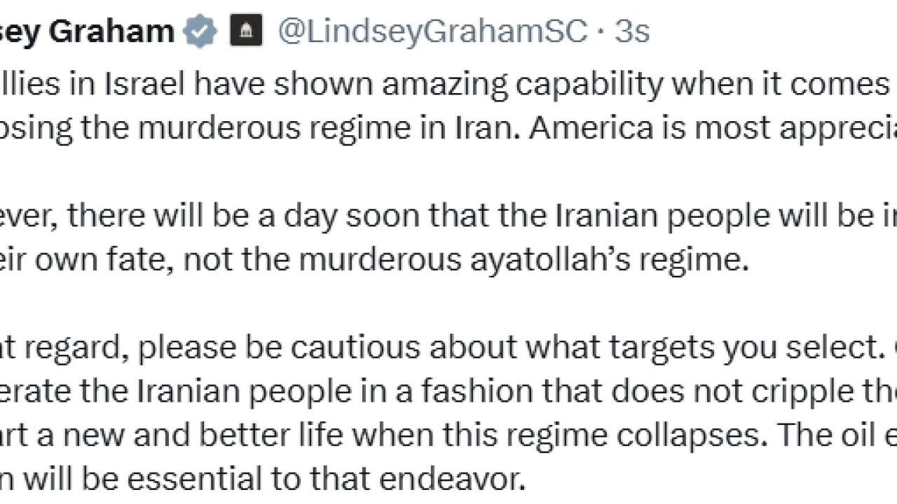 ABD’li senatör Lindsey Graham’dan İsrail’e "hedef" eleştirisi