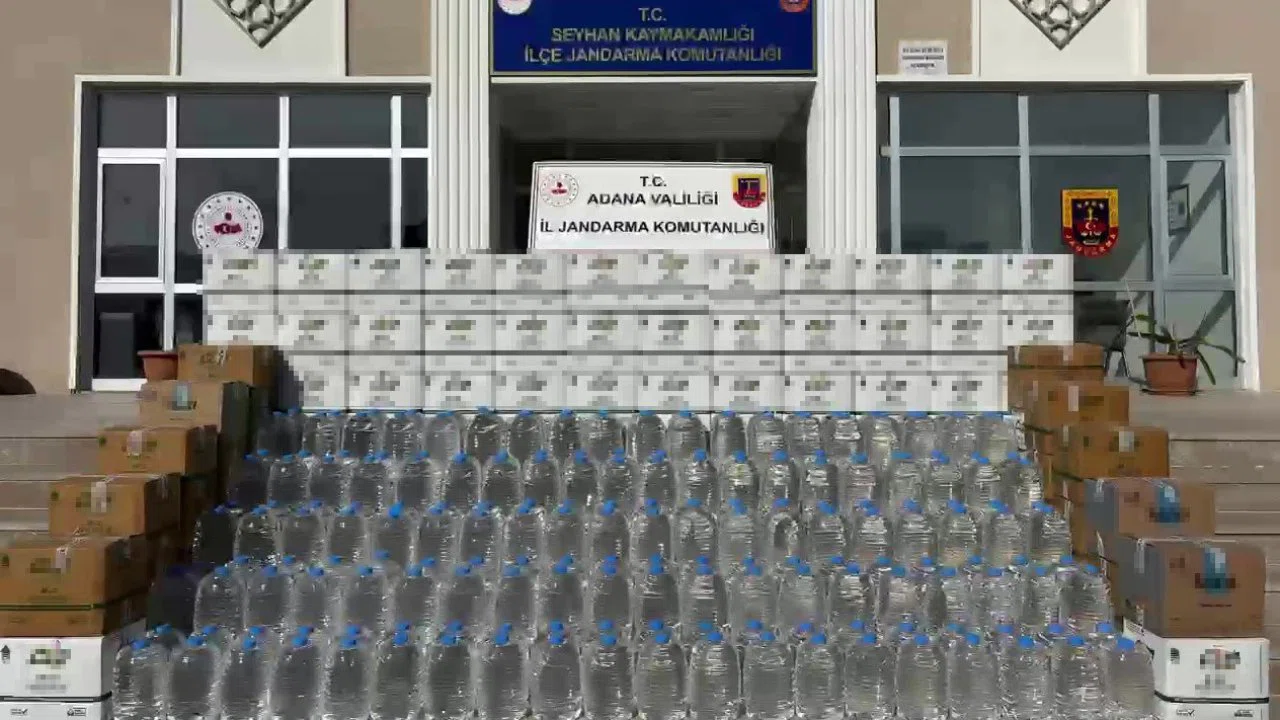 Adana’da 2 bin litre kaçak alkol ele geçirildi: 1 tutuklama