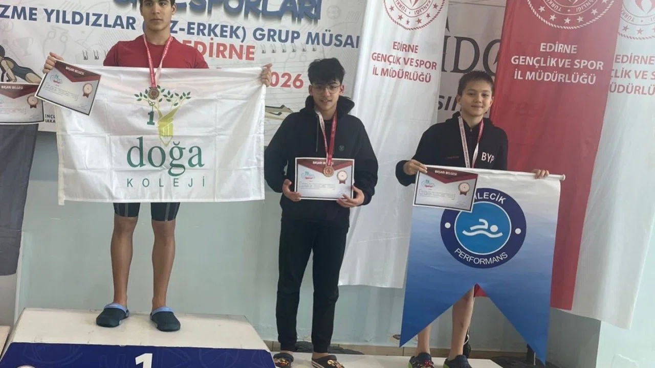 Bilecikli yüzücüden Edirne’de bronz madalya