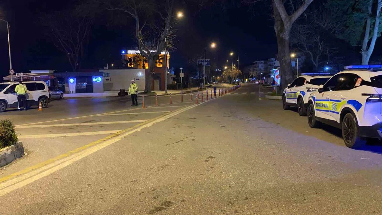 Bursa’da trafikte gece denetimi